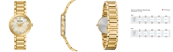 Bulova Women's Futuro Diamond-Accent Gold-Tone Stainless Steel Bracelet Watch 30mm